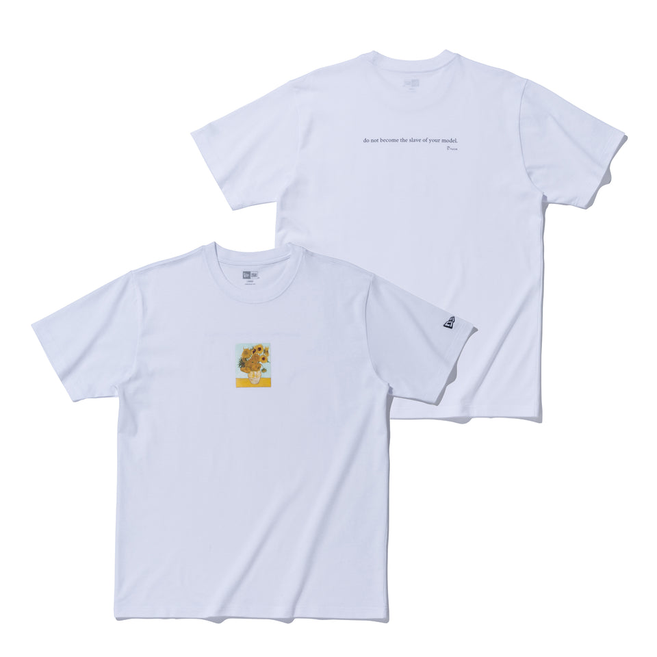 【ストア限定】半袖 コットンTシャツ フィンセント・ファン・ゴッホ ひまわり ホワイト レギュラーフィット