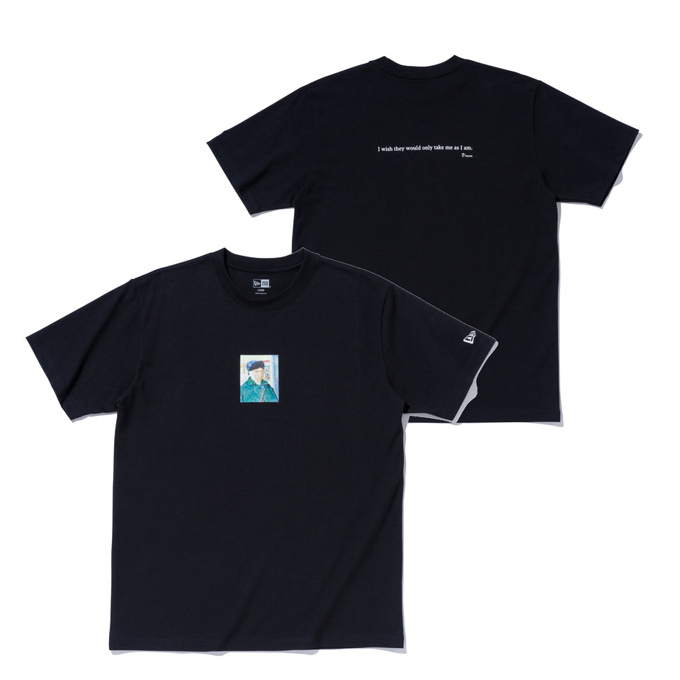 【ストア限定】半袖 コットンTシャツ フィンセント・ファン・ゴッホ 包帯をした自画像 ブラック レギュラーフィット