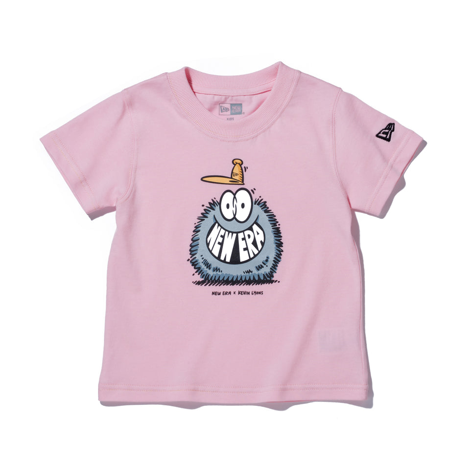 【ストア限定】 Child 半袖 コットン Tシャツ Kevin Lyons ケヴィン・ライオンズ NEW ERA オリジナルロゴ ライトピンク