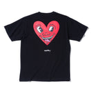 半袖 コットン Tシャツ Keith Haring キース・へリング ハート ブラック レギュラーフィット