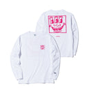 長袖 コットン Tシャツ Keith Haring キース・へリング フェイス ホワイト レギュラーフィット
