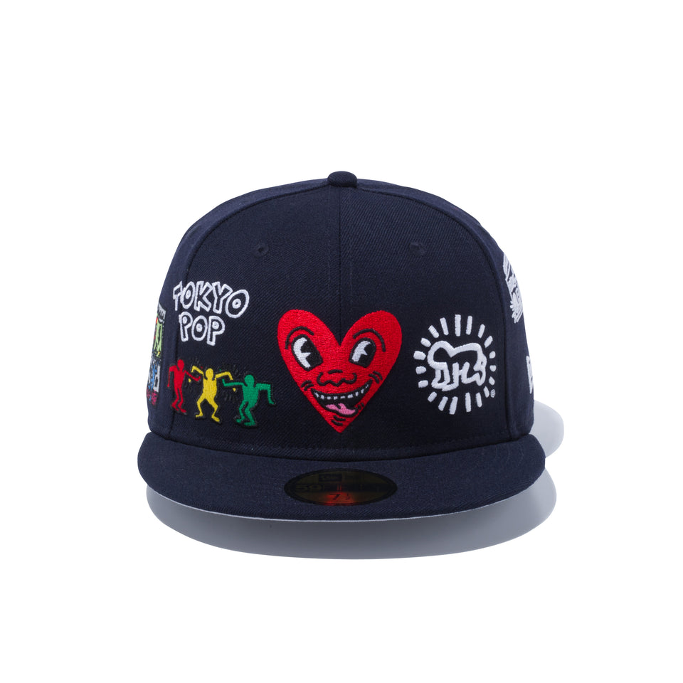 59FIFTY Keith Haring キース・へリング マルチ ロゴ ネイビー