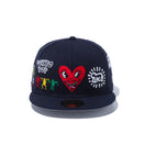 59FIFTY Keith Haring キース・へリング マルチ ロゴ ネイビー