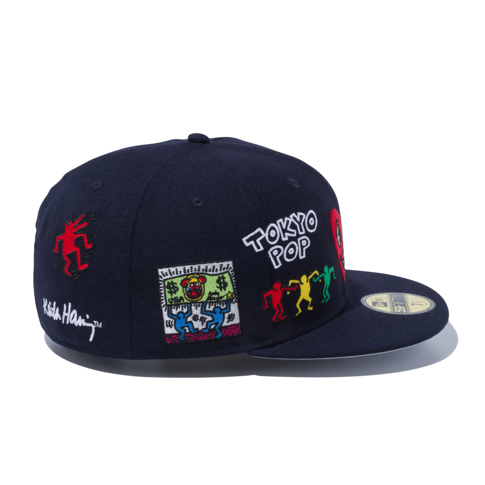 59FIFTY Keith Haring キース・へリング マルチ ロゴ ネイビー