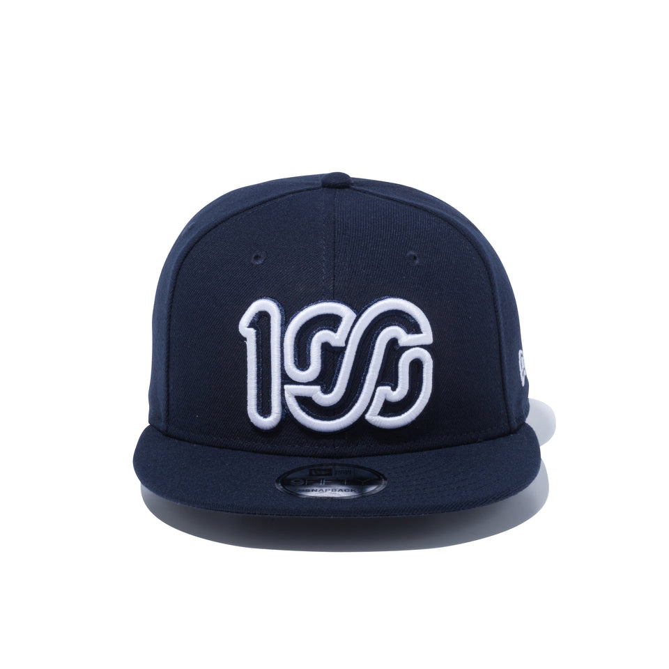 9FIFTY ONEHUNDRED ATHLETIC 100 ロゴ ネイビー