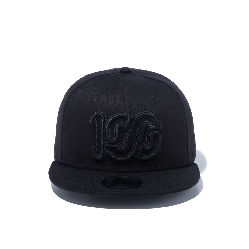 9FIFTY ONEHUNDRED ATHLETIC 100 ロゴ ブラック × ブラック