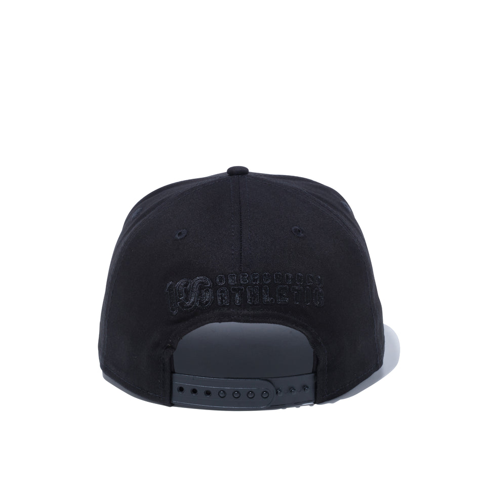 9FIFTY ONEHUNDRED ATHLETIC 100 ロゴ ブラック × ブラック
