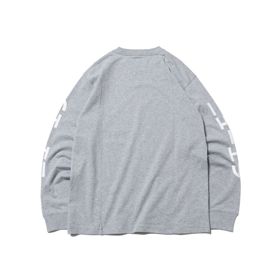 長袖 コットン Tシャツ カタカナ ニューエラ ボックスロゴ グレー