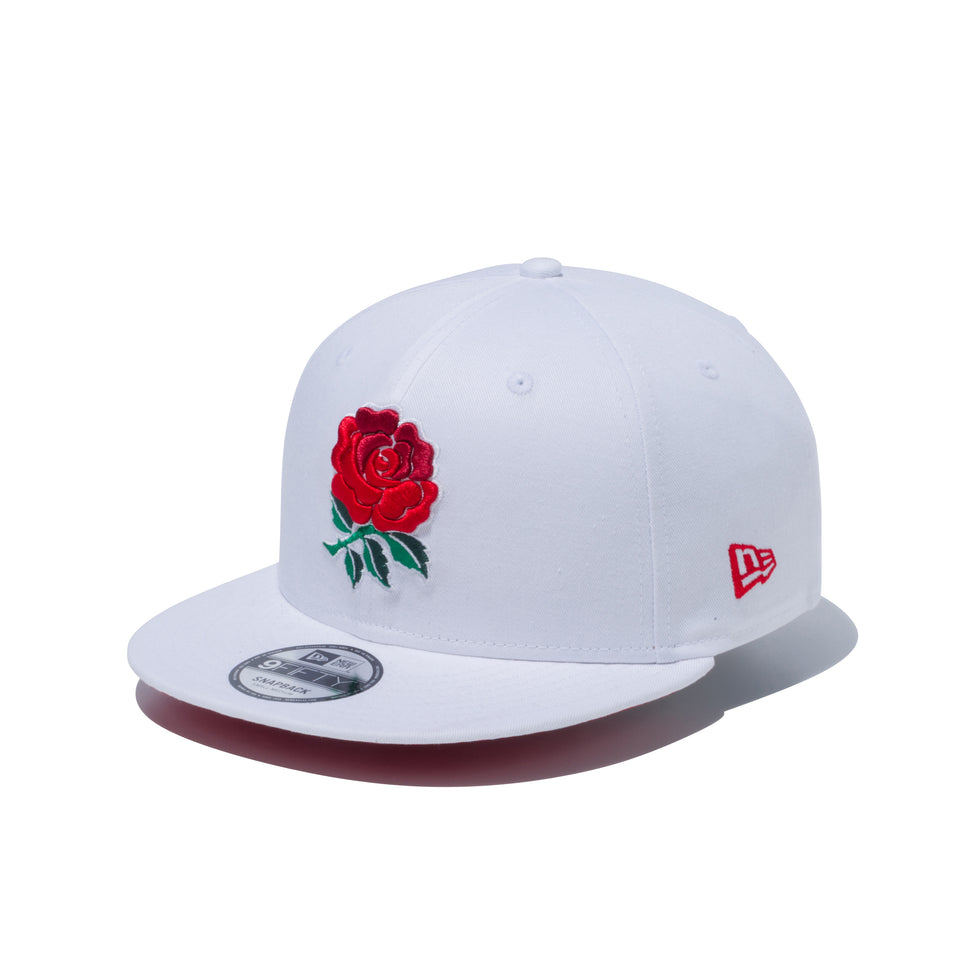 9FIFTY England Rugby イングランドラグビー エンブレム ホワイト レッドアンダーバイザー
