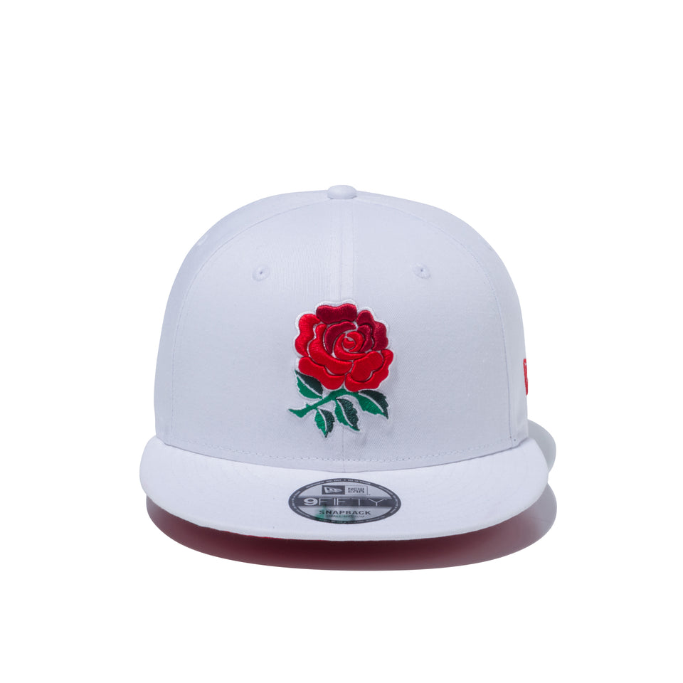 9FIFTY England Rugby イングランドラグビー エンブレム ホワイト レッドアンダーバイザー