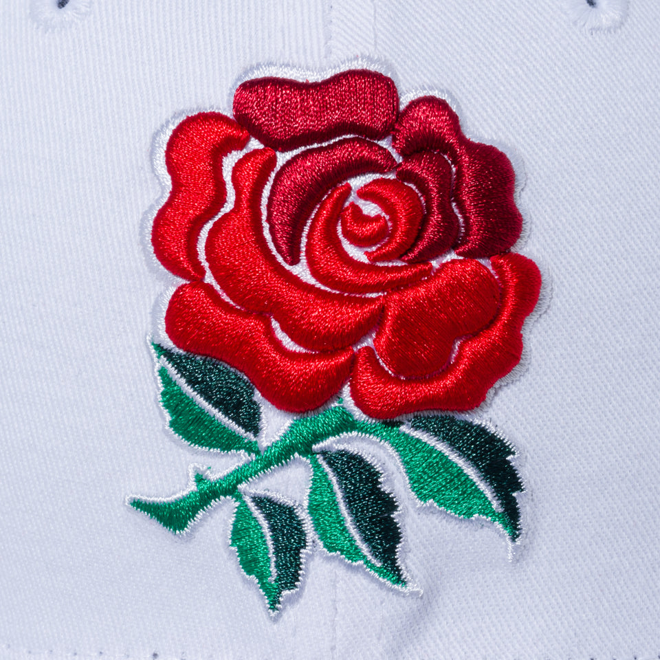 9FORTY England Rugby イングランドラグビー エンブレム ホワイト レッドアンダーバイザー