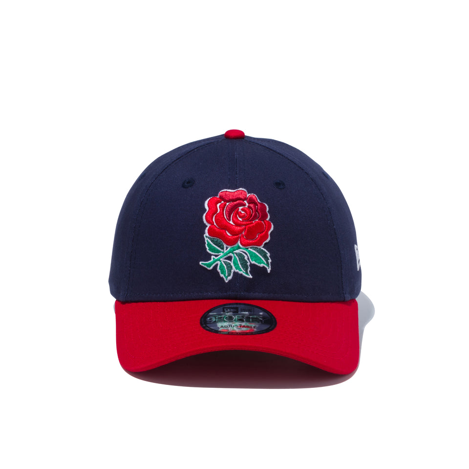 9FORTY England Rugby イングランドラグビー エンブレム ネイビー レッドバイザー