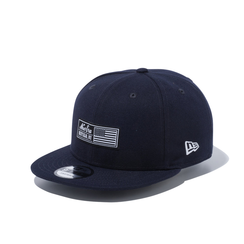 9FIFTY ウーブンラベル NewEra BUFFALO.NY ネイビー
