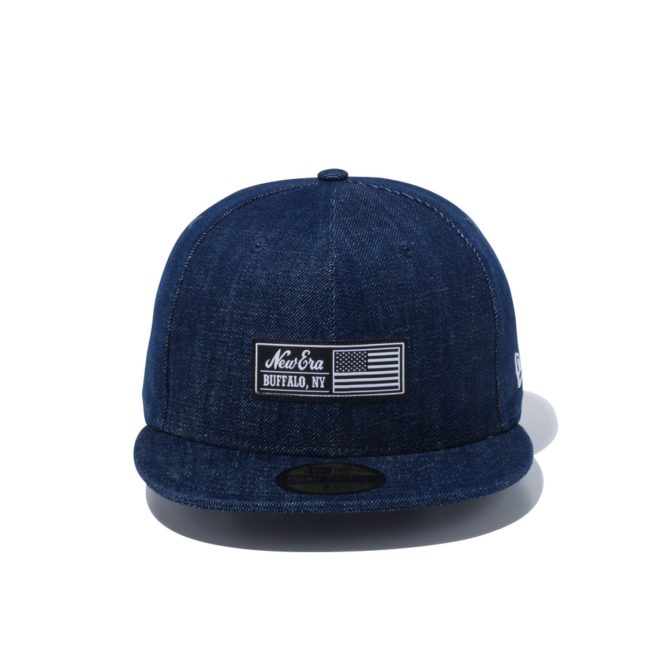 59FIFTY ウーブンラベル NewEra BUFFALO.NY インディゴデニム