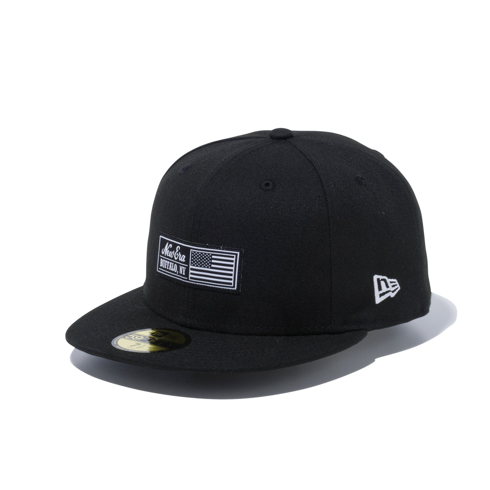 59FIFTY ウーブンラベル NewEra BUFFALO.NY ブラック