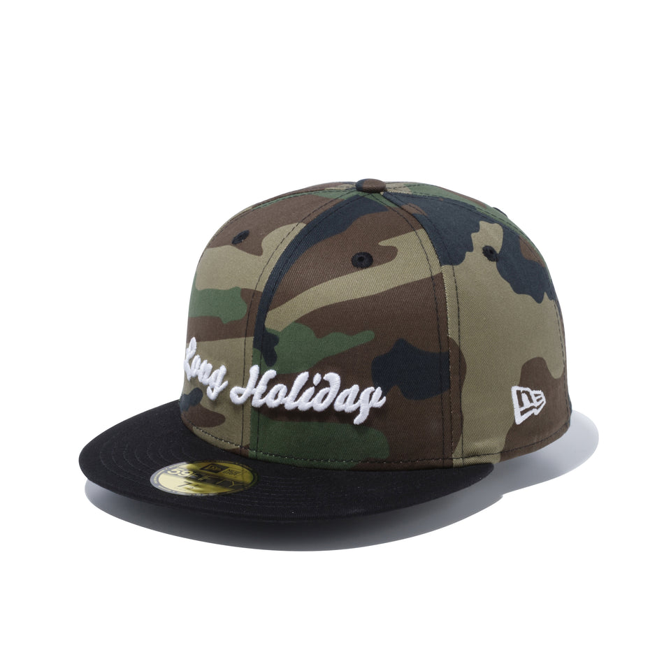 59FIFTY Long Holiday ウッドランドカモ ブラックバイザー