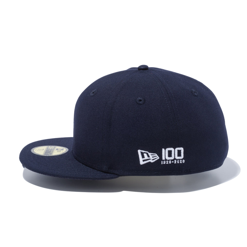 59FIFTY エッセンシャル ニューエラ ビッグロゴ 100周年ロゴ ネイビー