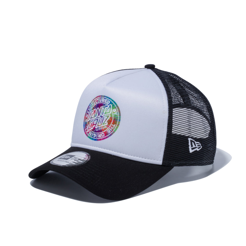 9FORTY A-Frame トラッカー Santa Cruz サンタクルーズ MFG TIE DYE DOT ホワイト ブラックメッシュ