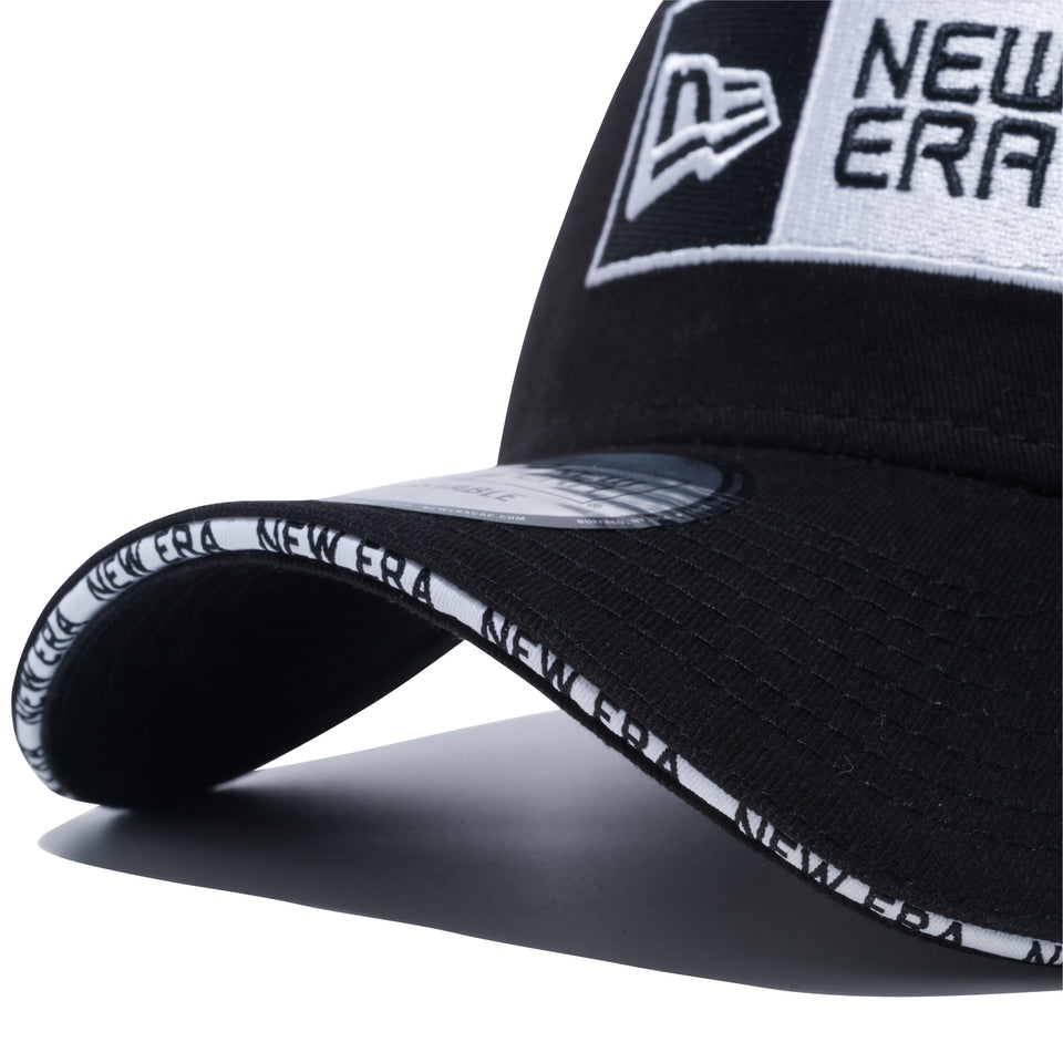 9FORTY A-Frame Sandwich Visor ボックスロゴ NEW ERA ホワイトサンドイッチバイザー ブラック