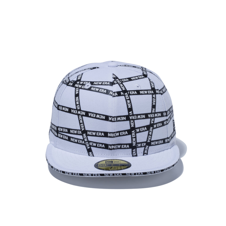 59FIFTY Sandwich Visor ロゴテープ NEW ERA ブラックサンドイッチバイザー ホワイト