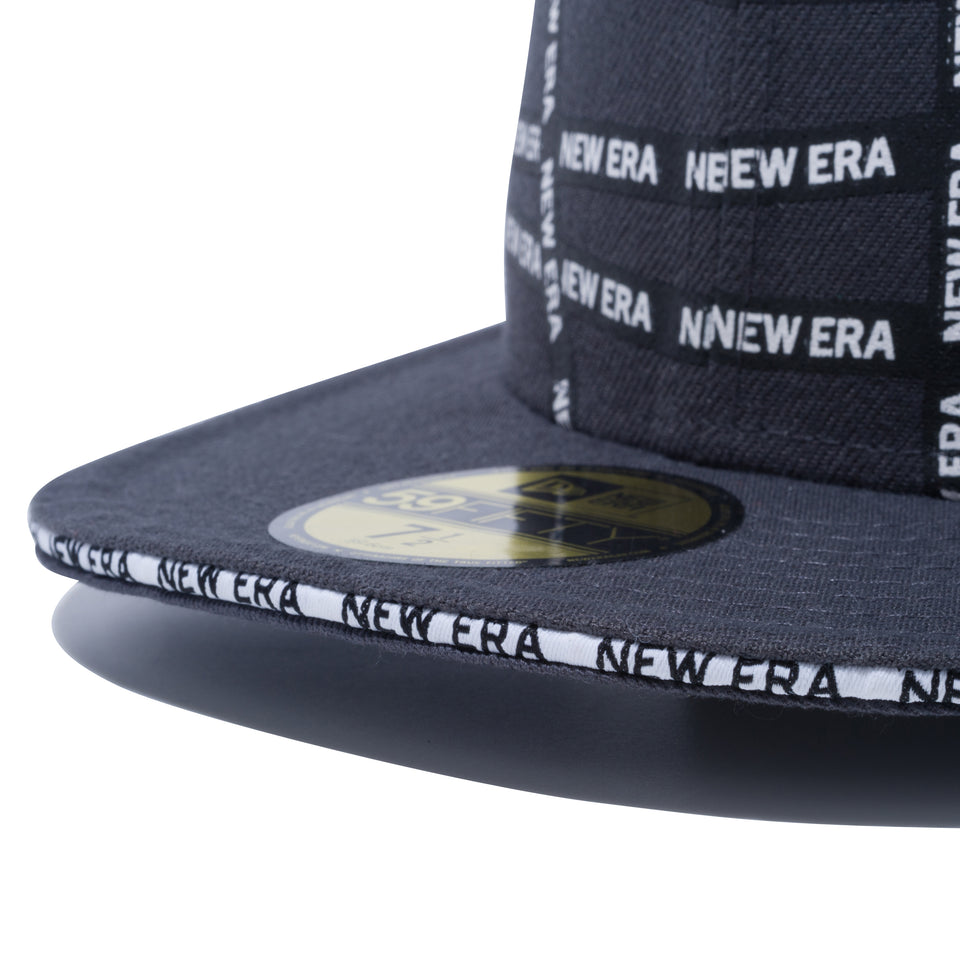 59FIFTY Sandwich Visor ロゴテープ NEW ERA ホワイトサンドイッチバイザー ダークグラファイト