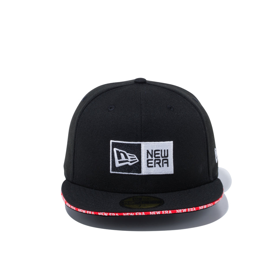 59FIFTY Sandwich Visor ボックスロゴ NEW ERA レッドサンドイッチバイザー ブラック