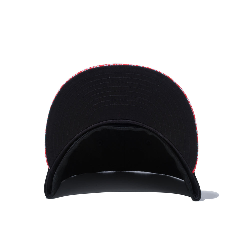 59FIFTY Sandwich Visor ボックスロゴ NEW ERA レッドサンドイッチバイザー ブラック