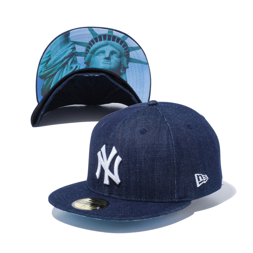 59FIFTY スタチューオブリバティ ニューヨーク・ヤンキース 自由の女神 アンダーバイザー インディゴデニム