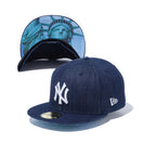 59FIFTY スタチューオブリバティ ニューヨーク・ヤンキース 自由の女神 アンダーバイザー インディゴデニム
