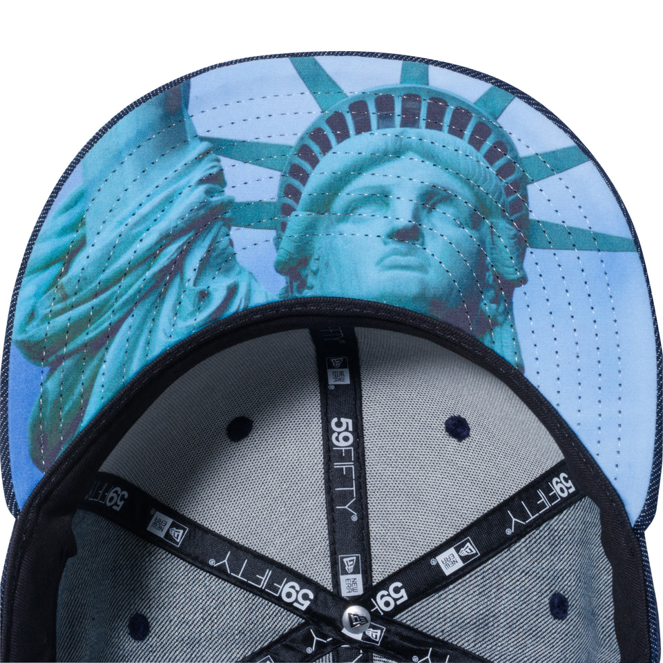 59FIFTY スタチューオブリバティ ニューヨーク・ヤンキース 自由の女神 アンダーバイザー インディゴデニム
