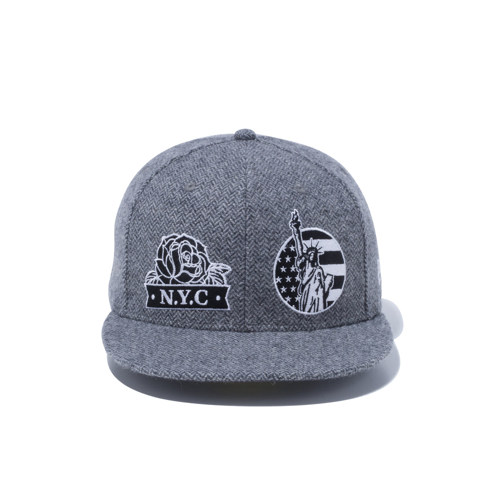 59FIFTY NYC マルチ グレーヘリンボーン