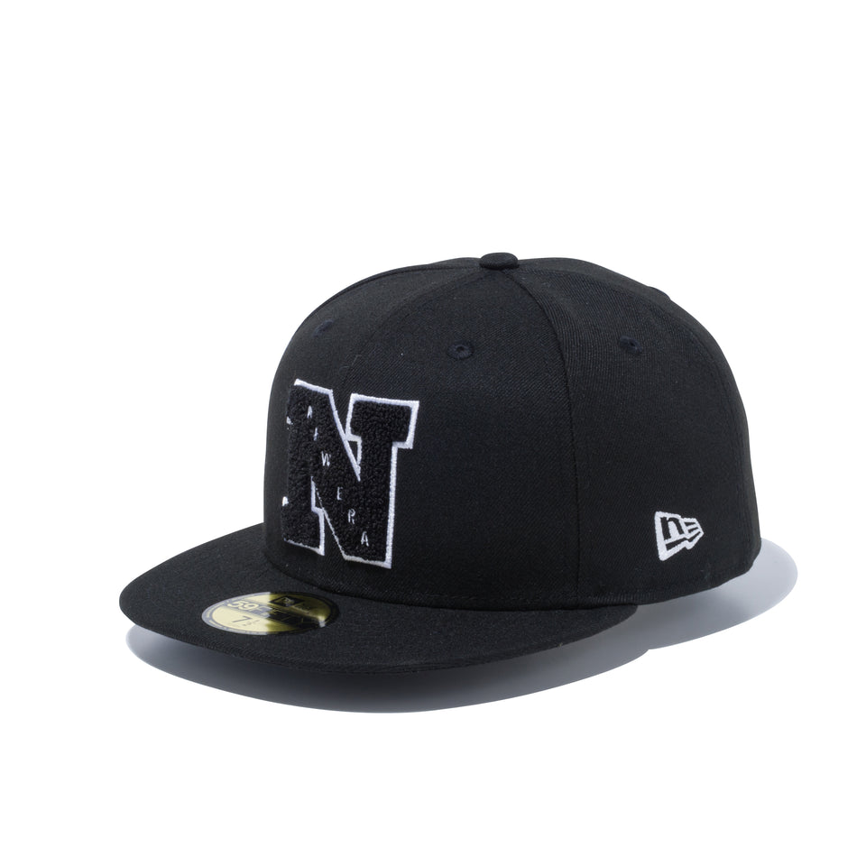 59FIFTY Chenille N パイルワッペン ブラック - 12572958-700| NEW ERA ニューエラ公式オンラインストア