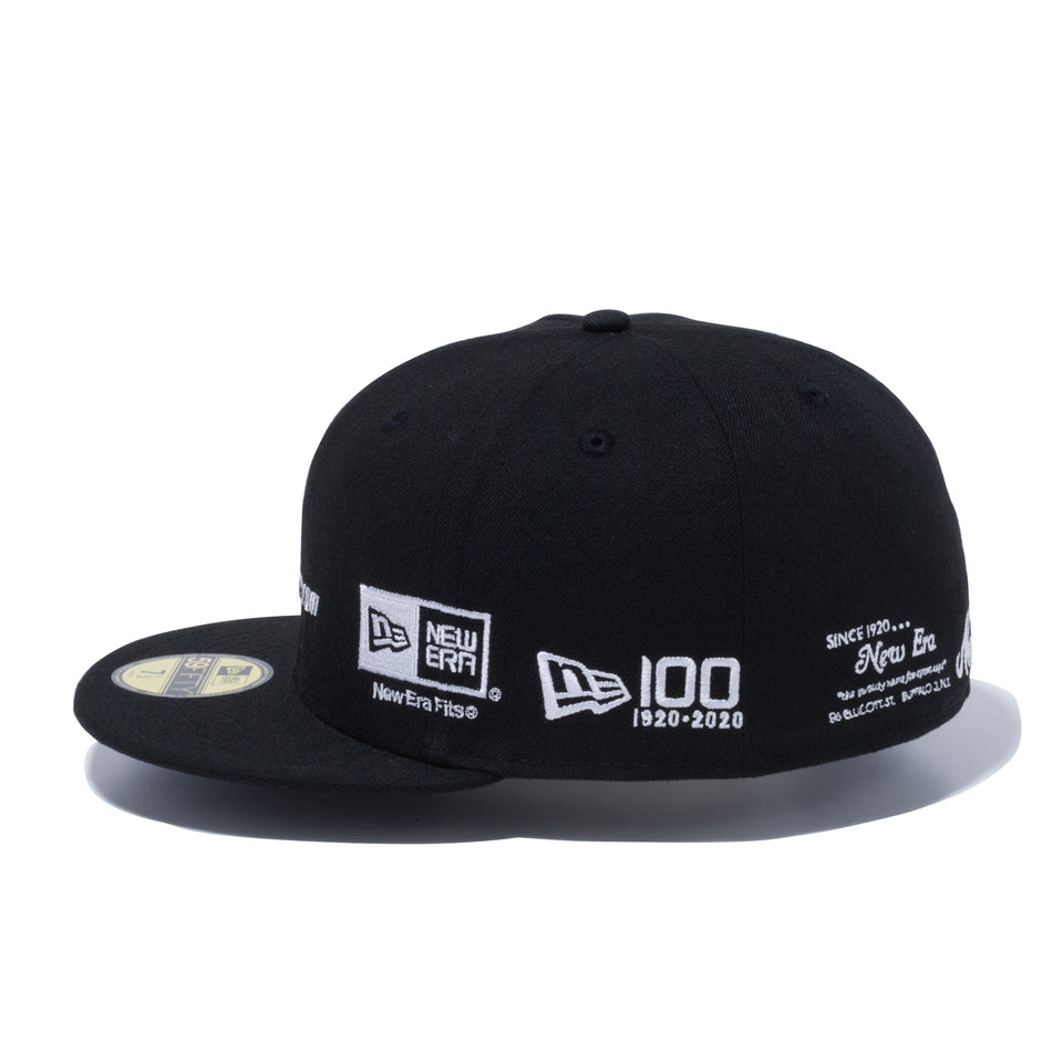 59FIFTY NEW ERA 100th Anniversary オールドロゴ 100周年ロゴ ブラック × スノーホワイト