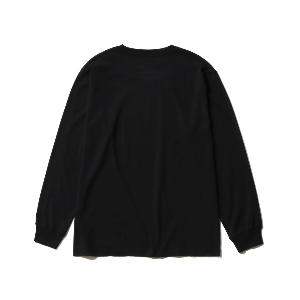 長袖 コットン Tシャツ Yohji Yamamoto FW20 シグネチャーミニロゴ ブラック レギュラーフィット