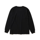長袖 コットン Tシャツ Yohji Yamamoto FW20 シグネチャーミニロゴ ブラック レギュラーフィット
