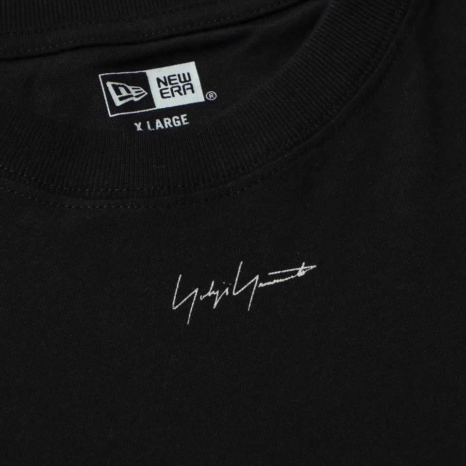 半袖 コットン Tシャツ Yohji Yamamoto FW20 シグネチャーミニロゴ ブラック レギュラーフィット