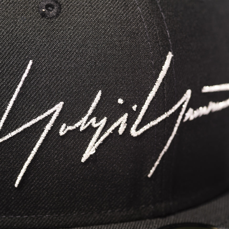 59FIFTY Yohji Yamamoto FW20 シグネチャーロゴ ブラック × メタリックシルバー
