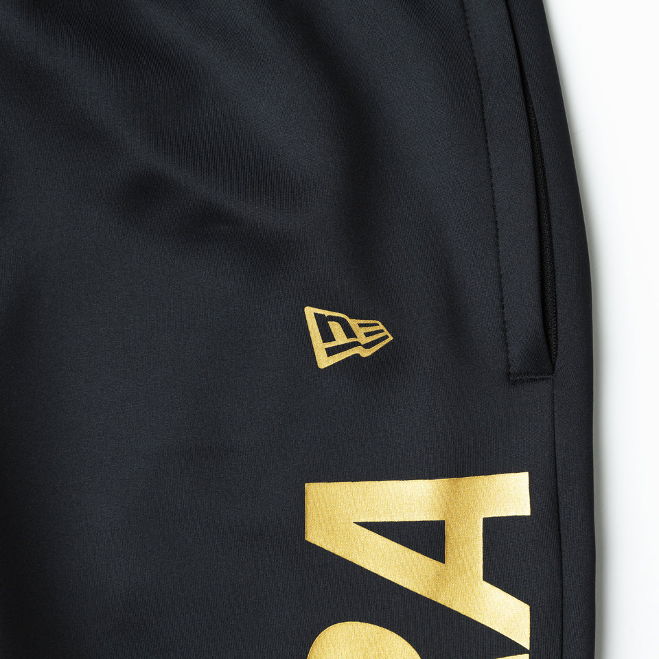 ウォームアップパンツ フラッグ ブラック × ゴールド 【 Performance Apparel 】
