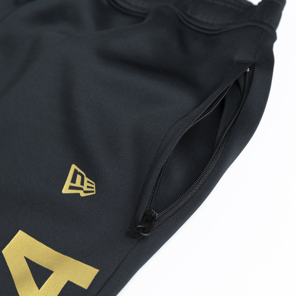 ウォームアップパンツ フラッグ ブラック × ゴールド 【 Performance Apparel 】