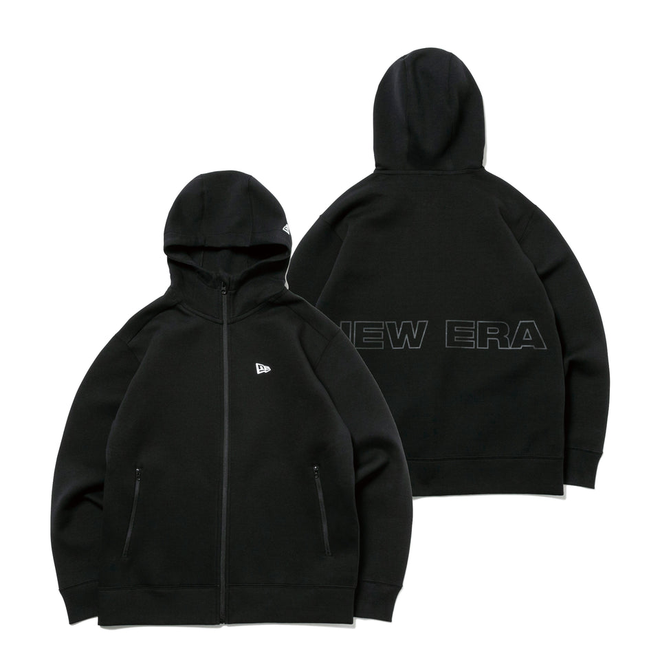 テックスウェット フルジップフーディージャケット ニューエラ ワードマーク バックロゴ ブラック 【NEW ERA WORKOUT】