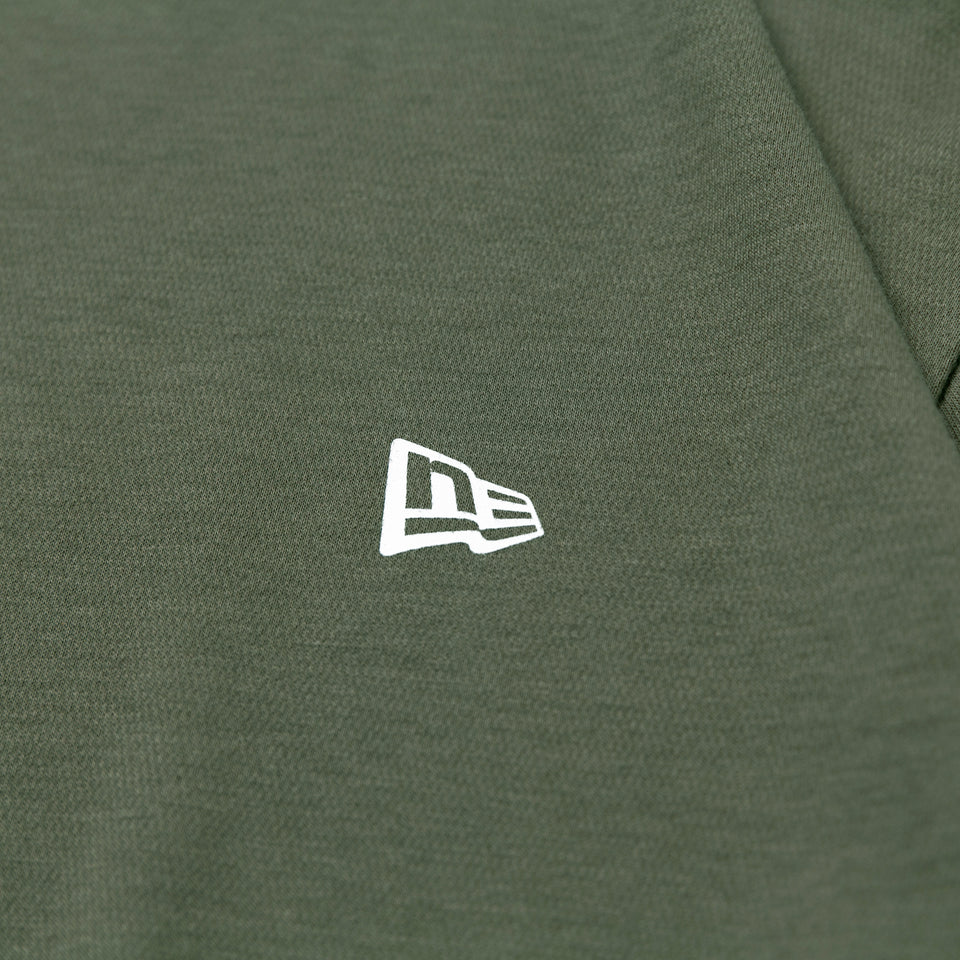 長袖 パフォーマンス Tシャツ リア ニューエラワードマーク オリーブ 【NEW ERA WORKOUT】