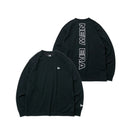 長袖 パフォーマンス Tシャツ リア ニューエラワードマーク ブラック 【NEW ERA WORKOUT】