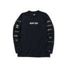 長袖 テックTシャツ オールドロゴ アーカイブ ブラック × ゴールド 【 Performance Apparel 】