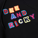 裏起毛 スウェット プルオーバーフーディー DEE AND RICKY マルチロゴ ブラック