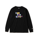 長袖 コットンTシャツ DEE AND RICKY マルチロゴ ブラック レギュラーフィット