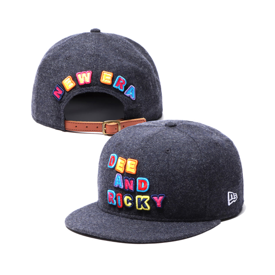 9FIFTY DEE AND RICKY マルチロゴ ネイビー レザーストラップ