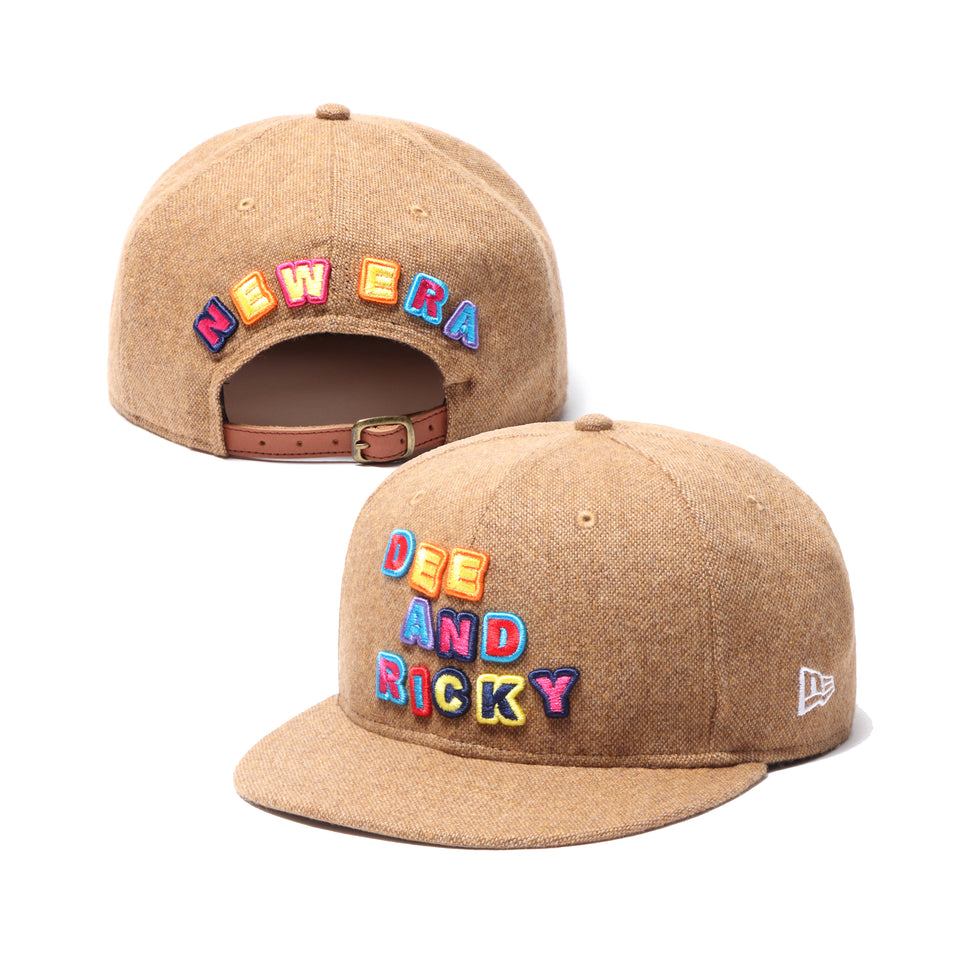 9FIFTY DEE AND RICKY マルチロゴ カーキ レザーストラップ