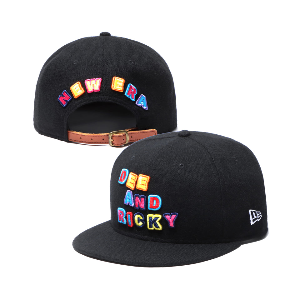 9FIFTY DEE AND RICKY マルチロゴ ブラック レザーストラップ