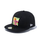 59FIFTY Square Camo Logo ブラック オレンジ/グリーン/ピンク