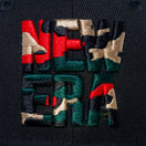 59FIFTY Square Camo Logo ブラック レッド/ベージュ/グリーン
